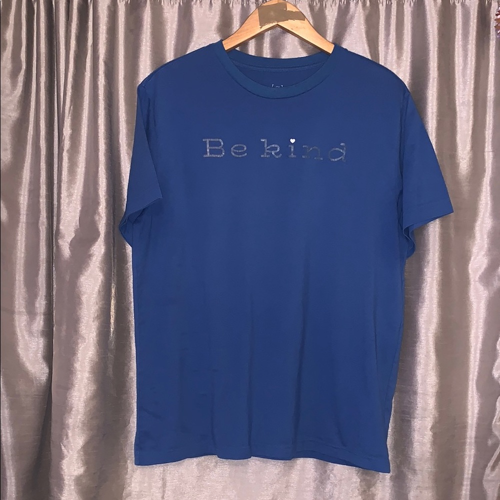 George Men’s Large Blue Graphic T-Shirt Be Kind Short Sleeve